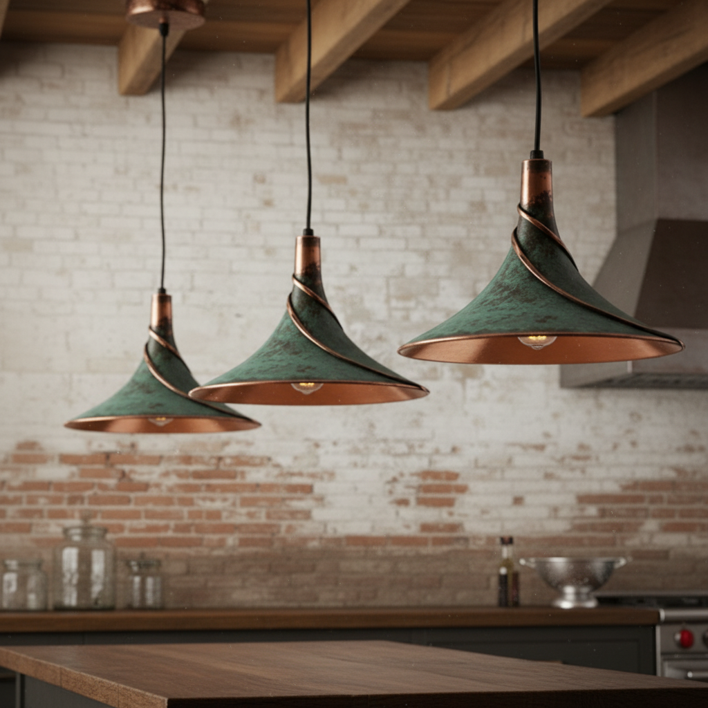 Copper Kitchen island lighting